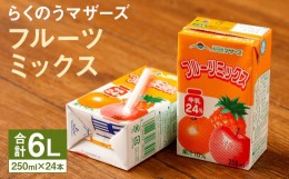 【ふるさと納税】フルーツミックス 1ケース（250ml×24本）ミックスジュース 乳飲料 らくのうマザーズ