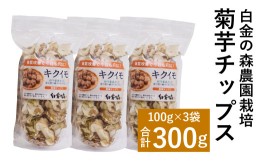 【ふるさと納税】白金の森農園栽培 菊芋チップス 計300g（100g×3袋入）菊芋 イヌリン