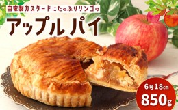 【ふるさと納税】アップルパイ 6号 18cm 850g ホール りんご パイ 林檎 スイーツ お菓子 パイ生地 アーモンドクリーム スポンジ 自家製カ