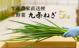 【ふるさと納税】生産農家直送 京野菜・九条ねぎ5kg〈ねぎ ネギ 葱 九条ねぎ 京野菜 京都 新鮮 甘い 農家直送 野菜〉