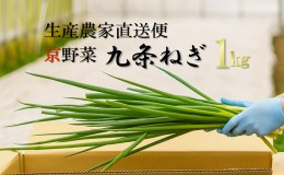 【ふるさと納税】生産農家直送 京野菜・九条ねぎ1kg〈ねぎ ネギ 葱 九条ねぎ 京野菜 京都 新鮮 甘い 農家直送 野菜〉