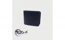 【ふるさと納税】阿波レザー　本藍染2つ折り財布 HW-1