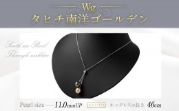 【ふるさと納税】Wgタヒチ南洋ゴールデンスライド付き 46cm 真珠 ネックレス アクセサリー 装飾品 福岡県 嘉麻市