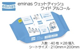 【ふるさと納税】eminas ウェットティッシュ ワイド アルコール 40枚