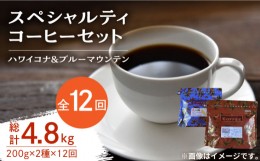 【ふるさと納税】【全12回定期便】直火焙煎だから出せる香り！スペシャルティコーヒーセット 各200g 珈琲 コーヒー ブレンド  コーヒー豆