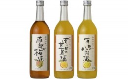 【ふるさと納税】(A002)和歌のめぐみ酒【B】セット 720ml×3種 (有田の八朔酒/南部の梅酒/有田の甘夏酒)