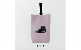 【ふるさと納税】KITOKITO 帆布シューズバッグ【L／ピンク】｜大きめ 上履き入れ 男の子 女の子 小学生 中学生 靴入れ 上履き袋 シューズ