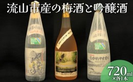 【ふるさと納税】流山市ふるさと産品 梅酒と吟醸酒3本セット 各720ml