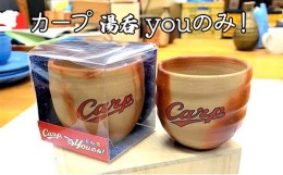 【ふるさと納税】[?5311-0760]湯呑 YOU飲み 広島 カープ CARP 備前焼 緋襷 ひだすき