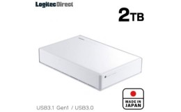 【ふるさと納税】【036-03】ロジテック HDD 2TB USB3.1(Gen1) / USB3.0 国産 TV録画 省エネ静音 外付け ハードディスク【LHD-EN20U3WSWH