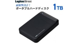 【ふるさと納税】【048-02】ロジテック 耐衝撃USB3.1(Gen1) / USB3.0対応のポータブルハードディスク（HDD）[1TB/ブラック]【LHD-PBM10U3