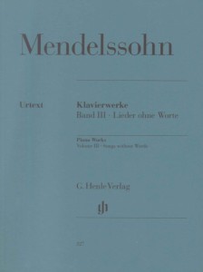 楽譜 （327）メンデルスゾーン ピアノ作品集3 無言歌集 （原典版／ヘンレ社）FELIX MENDELSSOHN BARTHOLDY Piano ／ ヘンレー