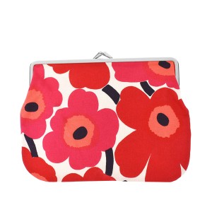 マリメッコ Marimekko 037773 PUOLIKAS KUKKARO ポーチ RED001【25％OFF SALE】