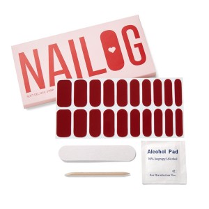 ネイログ NAILOG ジェルネイルシール 002 ROUGE NOIR【24％OFF SALE】