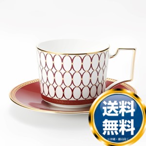 ウェッジウッド WEDGWOOD ルネッサンスゴールド レッド ティーカップ＆ソーサー