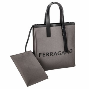 フェラガモ FERRAGAMO 241297 FABRIC/DGY/NER トートバッグ 送料無料