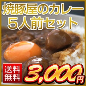 焼豚屋のカレー（甘口）5人前セット(オコメール3パック+カレー5パック）【送料無料】カレー レトルトカレー 送料無料 セット お米 300ｇ