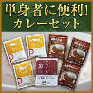 「五島軒 挽肉カレー 中辛×３袋」「焼豚屋のカレー 甘口×３袋」「ゆめぴりかレンジパック200g3個入り×２」 レトルトカレー 送料無料  