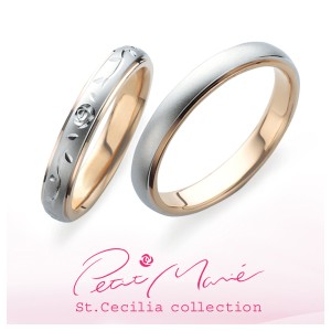 Petit Marie-プチマリエ- セントセシリアコレクション プラチナ 18金PG マリッジリング 指輪