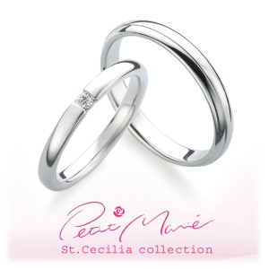 Petit Marie-プチマリエ- セントセシリアコレクション プラチナ ダイヤモンド ピンクサファイア マリッジリング 指輪