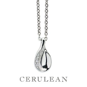 CERULEAN ダイヤモンド 雫 ステンレス ネックレス レディースネックレス 金属アレルギーフリー ペンダント アクセサリー しずく型 ティア