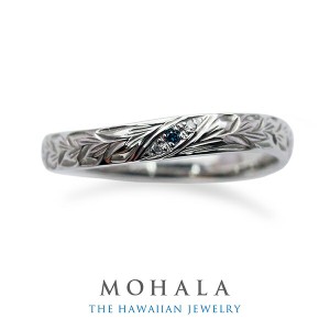 MOHALA モハラ ステンレス ハワイアンジュエリー マイレ レイ ダイヤモンド リング 7〜21号 ステンレスリング 金属アレルギー 指輪