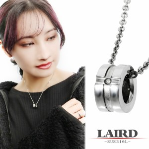 LAIRD レアド 天然 ダイヤモンド リング ステンレス レディースネックレス 金属アレルギーフリー ネックレス ペンダント アクセサリー シ