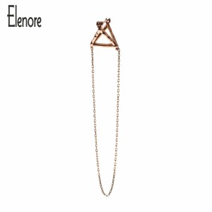 Elenore Jewelry 10金チェーントライアングルピアス エレノアジュエリー モード K10 片耳用 レディース フープピアス ブランド