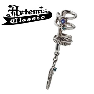 アルテミスクラシック フェザーイヤカフ 片耳分 Artemis Classic イヤーカフ シルバー925 羽根 翼 アクアマリン ブルートパーズ イヤーカ