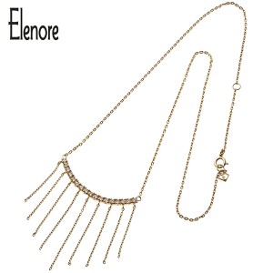 Elenore Jewelry フリンジネックレス エレノアジュエリー ネックレス チェーン付き シルバー925 金色 フリンジ 揺れる バー ライン