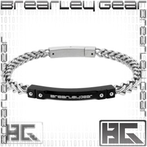 【Brearley Gear/ブレアリーギア】ブラック プレート チェーン サージカルステンレス ブレスレット  /メンズ 男性 腕輪
