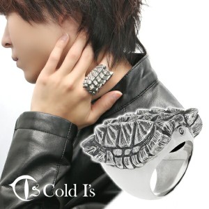 Cold I's ワニガメ 甲羅 リング 15〜27号 シルバー925 指輪 シルバーアクセサリー カミツキガメ 鰐亀 かめ カメ 亀 タートル 爬虫類 は虫