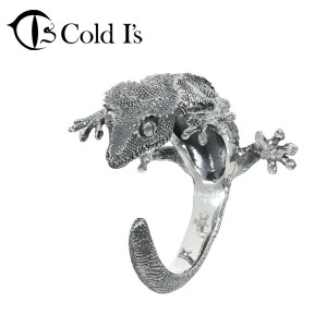 Cold I's クレステッドゲッコー 巻きつき リング 7〜19号 シルバー925 指輪 シルバーアクセサリー オウカンミカドヤモリ ヤモリ トカゲ 