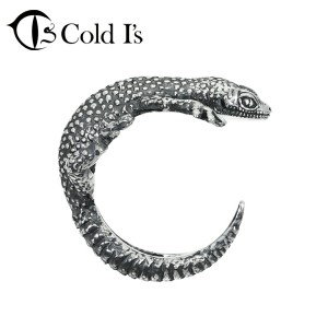 Cold I's レオパードゲッコー 巻きつき リング 7〜19号 シルバー925 指輪 シルバーアクセサリー ヒョウモントカゲモドキ ヤモリ トカゲ 