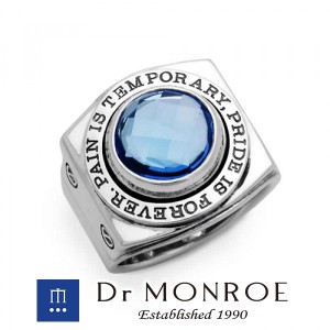 ドクターモンロー Dr MONROE スクエアカレッジリング 天然石  カレッジリング 英語 英字 英文 メッセージ ブランド 指輪