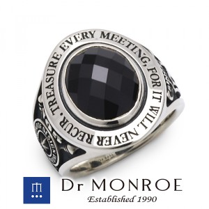 ドクターモンロー Dr MONROE カレッジリング ジルコニア  チェッカーカット アメカジ ブランド シルバーアクセサリー 指輪