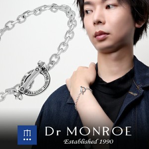 Dr MONROE ドクターモンロー チェーン ブレスレット 英字 メッセージ シルバーブレスレット メンズブレスレット シルバー チェーンブレス