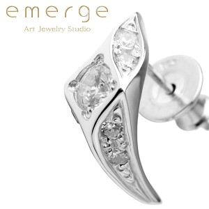 emerge エマージュ ラグジュアリー ピアス 1P 片耳用 シルバーピアス メンズピアス シルバー シルバー925 シルバーアクセ スタッド