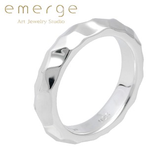 emerge エマージュ ラージ ランダムエッジ リング 4〜24号 指輪 シルバーリング メンズ レディース シルバー シルバー925 シルバーアクセ