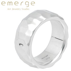 emerge エマージュ EX ラージ ランダムエッジ リング 6〜24号 指輪 シルバーリング メンズ レディース シルバー シルバー925 シルバー ブ