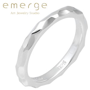 emerge エマージュ ランダムエッジ リング 8〜23号 指輪 シルバーリング メンズ レディース シルバー シルバー925 シルバーアクセ 槌目 