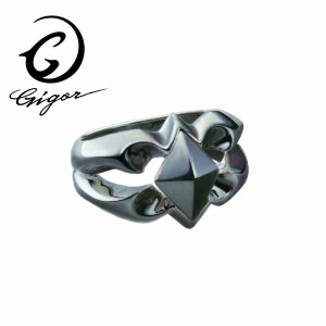 GIGOR ジゴロウ ダイヤリング FIENAL series フィーナルシリーズ ダイヤ型 波 曲線 ウェーブ トライバル プレゼント 指輪