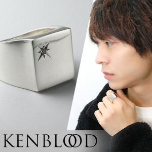 KENBLOOD ケンブラッド ダイヤモンド シャイン リング 13〜25号 印台 メンズ シルバー925 メンズリング 印台リング シルバーリング 指輪 