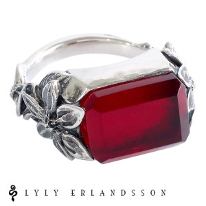 LYLY ERLANDSSON the ORSAY small Sell plate Red レッド リング 7号〜25号 リリーエルランドソン 指輪 オルセー シェル シルバー925