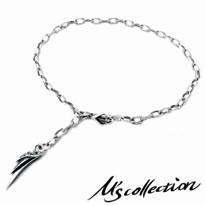 M s collection エムズコレクション 翼 ウイング シルバー925 アンクレット ブレスレット シンプル 羽 シルバーアンクレット 足アクセ