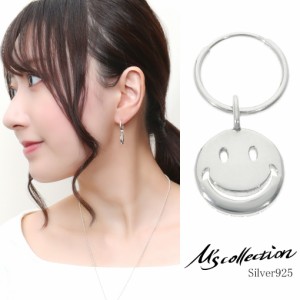 Ms collection エムズコレクション OFF THE WALL スマイリー ピアス 1P 片耳用 シルバー925 フープピアス イヤリング シルバーアクセサリ