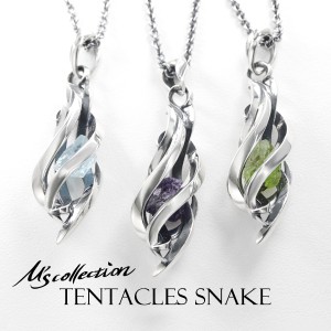 Ms collection エムズコレクションTENTACLES SNAKE 天然石 ネックレス シルバー925 シルバーアクセサリー ペンダント ペンデュラム スネ