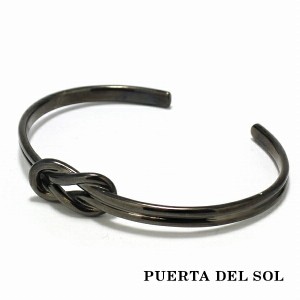 PUERTA DEL SOL ヘラクレスノット バングル ブラック シルバー950 チタンコーティング ユニセックス シルバーアクセサリー 銀 SV950