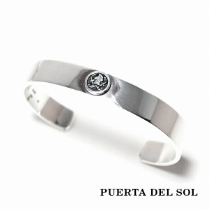 PUERTA DEL SOL 平打ち ナイトパーツ バングル シルバー950 ユニセックス シルバーアクセサリー 銀 SV950 ブリタニアシルバー ブレスレッ