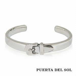 PUERTA DEL SOL ベルト バックル バングル シルバー950 ユニセックス シルバーアクセサリー 銀 SV950 ブリタニアシルバー ブレスレット 